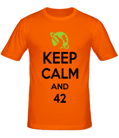 Мужская футболка Keep calm and 42