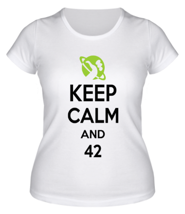 Женская футболка Keep calm and 42