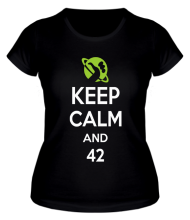 Женская футболка Keep calm and 42