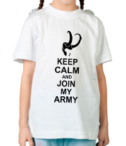 Детская футболка Keep calm and join my army фото