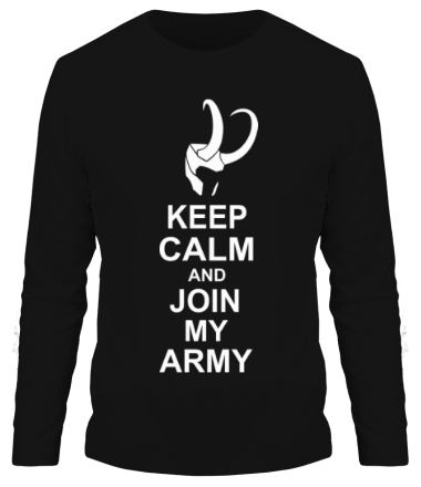 Мужская футболка длинный рукав Keep calm and join my army