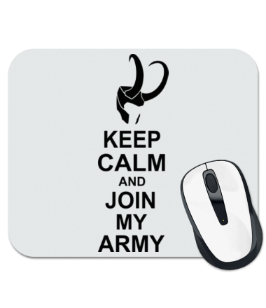 Коврик для мыши Keep calm and join my army