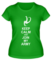 Женская футболка Keep calm and join my army фото