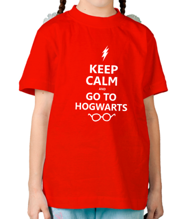 Детская футболка Keep calm and go to hogwarts.