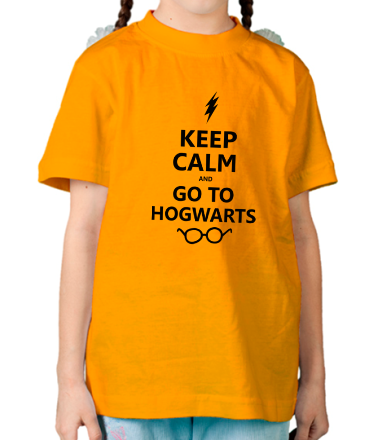 Детская футболка Keep calm and go to hogwarts.