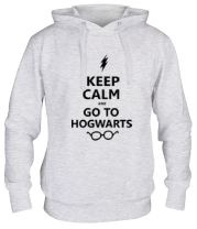 Толстовка худи Keep calm and go to hogwarts. фото