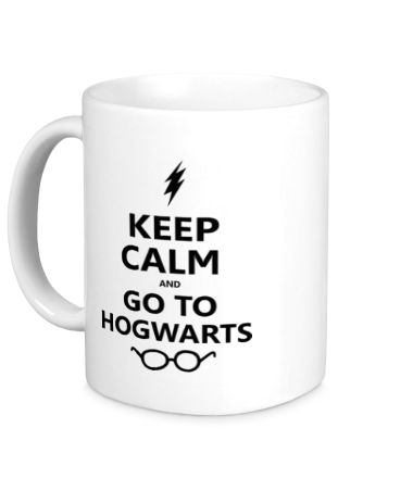 Кружка Keep calm and go to hogwarts.