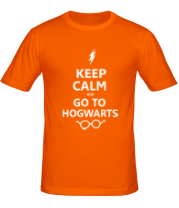 Мужская футболка Keep calm and go to hogwarts. фото