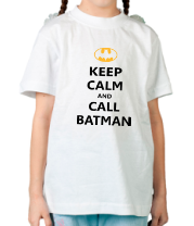 Детская футболка Keep-calm and call batman.