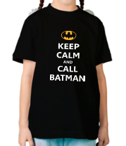 Детская футболка Keep-calm and call batman. фото