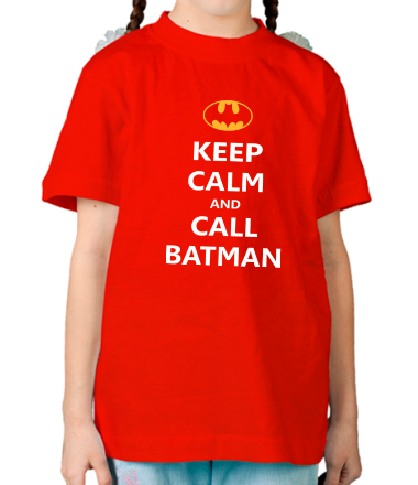 Детская футболка Keep-calm and call batman.