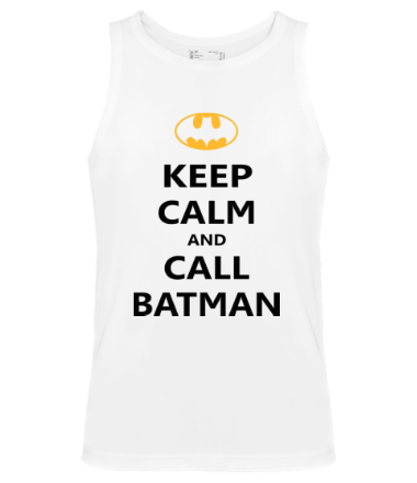 Мужская майка Keep-calm and call batman.