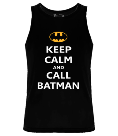 Мужская майка Keep-calm and call batman.