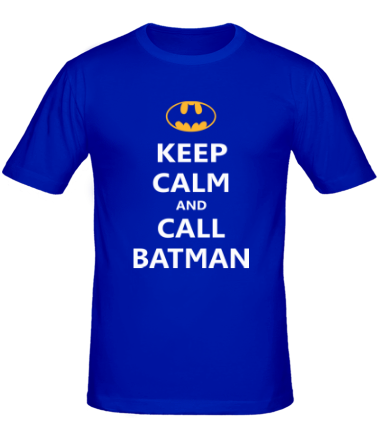 Мужская футболка Keep-calm and call batman.