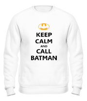 Толстовка без капюшона Keep-calm and call batman.