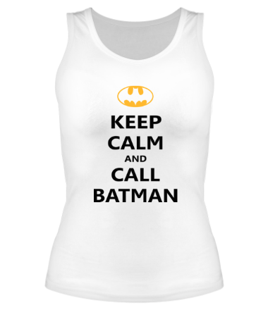 Женская майка борцовка Keep-calm and call batman.