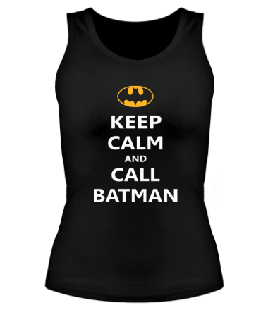 Женская майка борцовка Keep-calm and call batman.