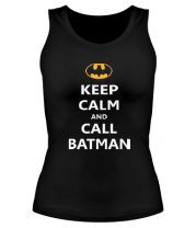 Женская майка борцовка Keep-calm and call batman. фото