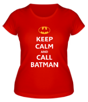 Женская футболка Keep-calm and call batman. фото