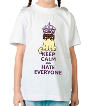 Детская футболка Keep calm and hate everyone фото