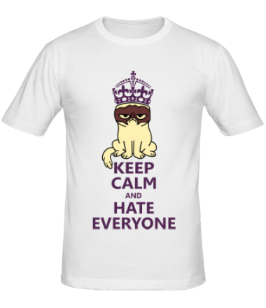 Мужская футболка Keep calm and hate everyone