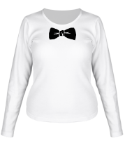 Женская футболка длинный рукав Галстук бабочка фото