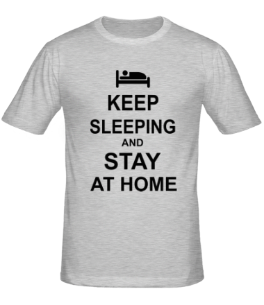 Мужская футболка Keep sleeping and stay at home