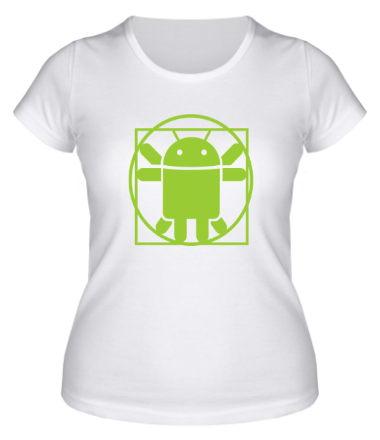 Женская футболка Андроид давинчи
