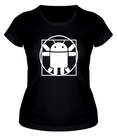 Женская футболка Андроид давинчи