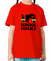 Детская футболка Shool sucks фото
