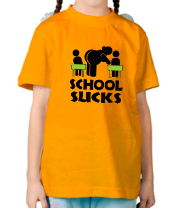 Детская футболка Shool sucks фото