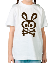 Детская футболка Кролик - пиратский флаг фото