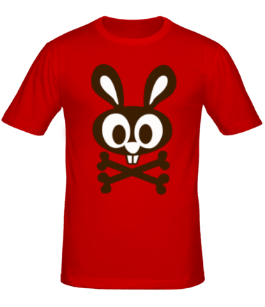 Мужская футболка Кролик - пиратский флаг