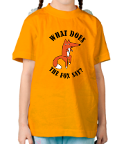 Детская футболка What does the fox say фото
