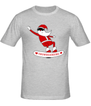 Мужская футболка Люблю Сноубординг Санта фото