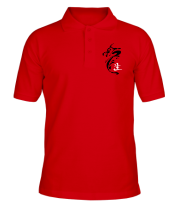 Мужская футболка поло Иероглиф дракон фото