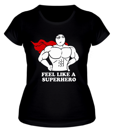 Женская футболка feel like superhero