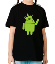 Детская футболка Андроид король фото