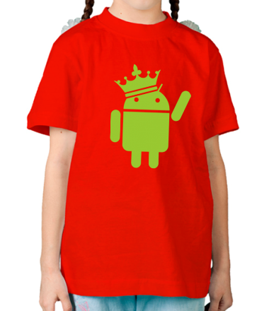 Детская футболка Андроид король