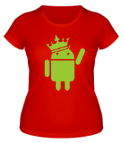 Женская футболка Андроид король фото