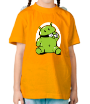 Детская футболка Андроид с батарейкой фото