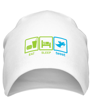 Шапка Eat, sleep, tweet