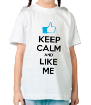 Детская футболка Keep calm and like me фото