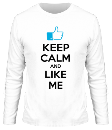 Мужская футболка длинный рукав Keep calm and like me