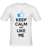 Мужская футболка Keep calm and like me фото