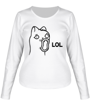 Женская футболка длинный рукав Lol-кот фото