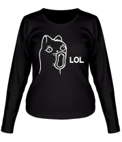 Женская футболка длинный рукав Lol-кот фото