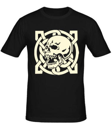 Мужская футболка Череп с кельтским узором (свет)