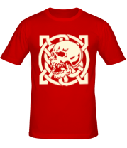 Мужская футболка Череп с кельтским узором (свет) фото
