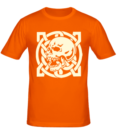 Мужская футболка Череп с кельтским узором (свет)
